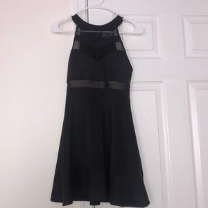 Black with mesh Skater style dress